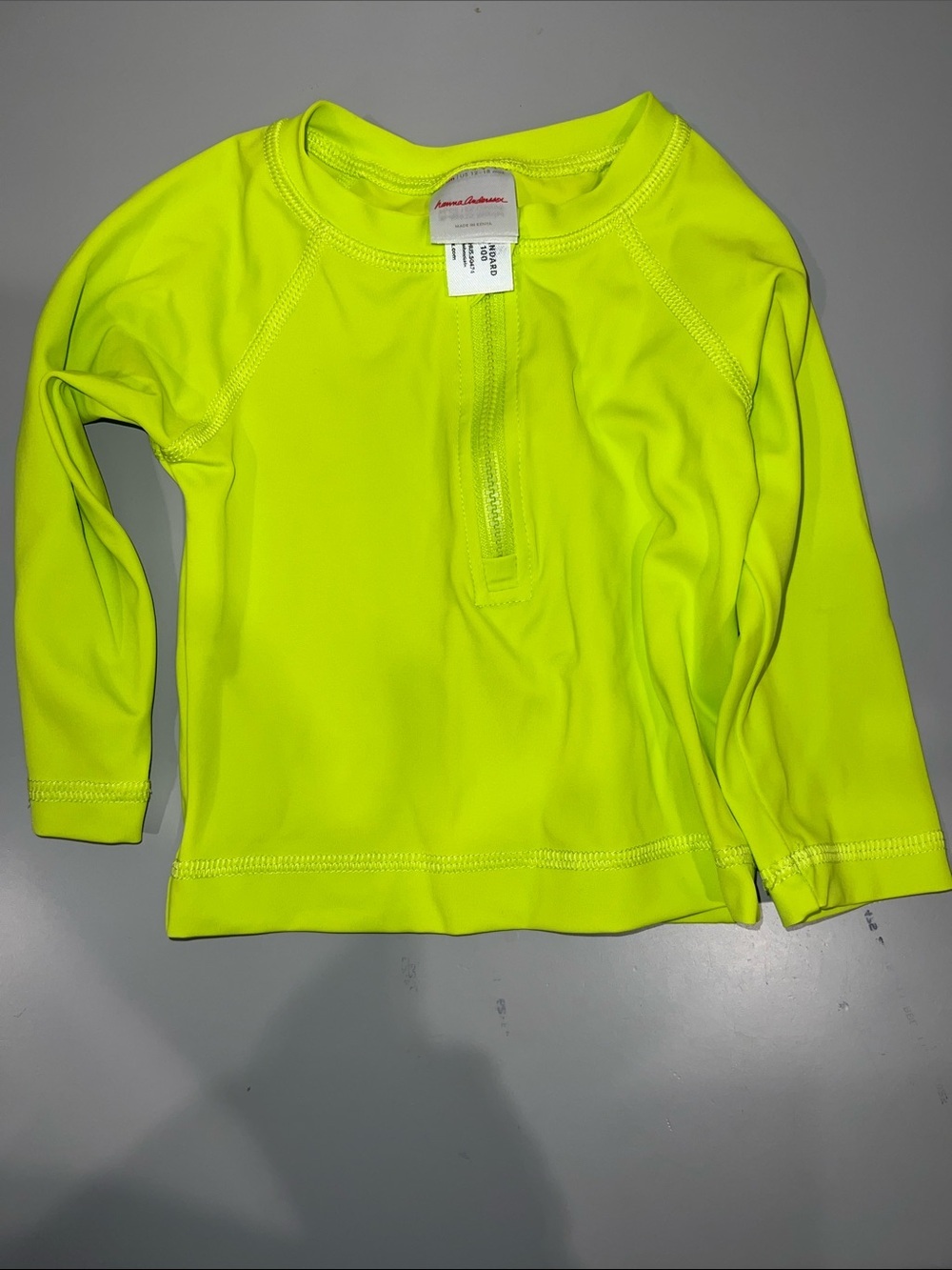 Hanna Anderson Neon Yellow Long-Sleeve Swim Rashguard